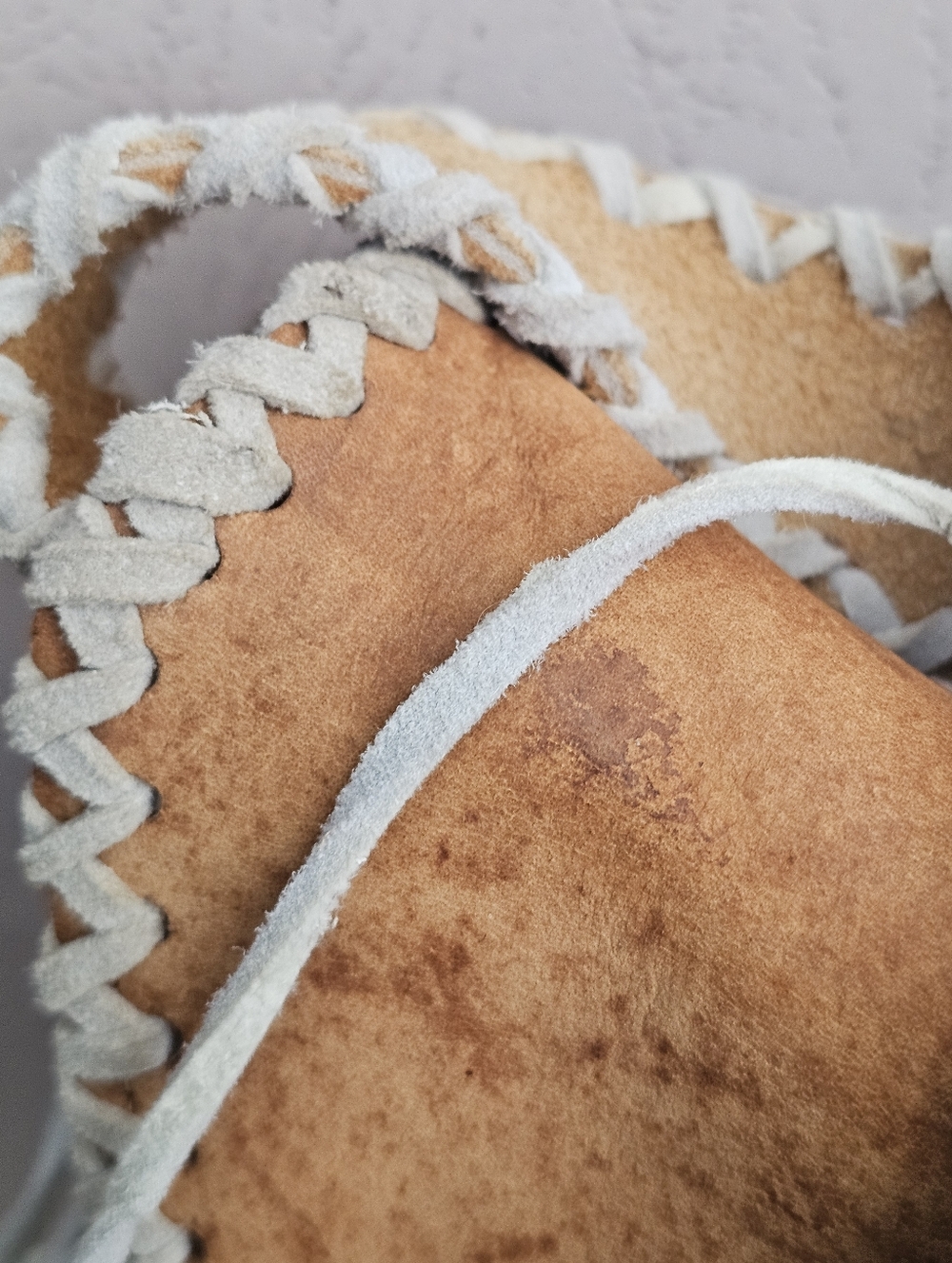 Vintage Leather Forager Herbalist Bag White Fox Fur Fringe Herb Book Bundle - Picture 16 of 17